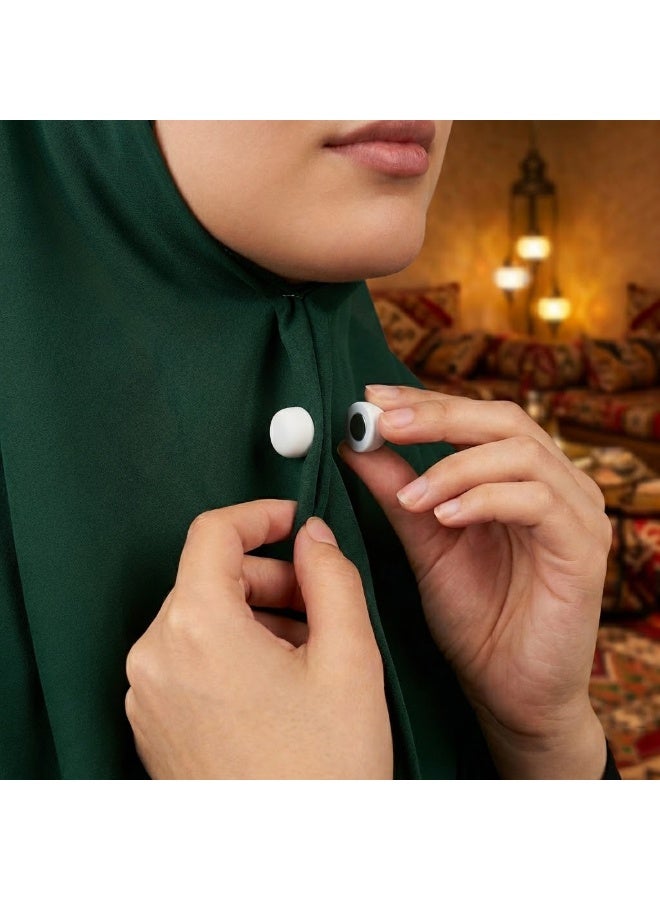 Strong Magnetic Hijab Pins, 4 Pack Powerful Hijab Magnets Multi-Use Pinless Hijab Magnetic Pins, Colorful Magnet Pins Scarf Magnetic Pin No-Snag Brooch Clasp for Clothes Dress Scarves (Matte) - Image 5